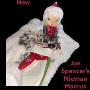 NWT Spencer Joe Christmas Doll gift card holder